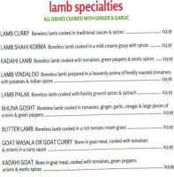 Indian Bombay Bistro & Restaurant menu