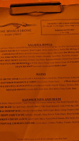 The Whalesbone Elgin Street menu