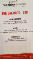 Oakwood Cafe menu