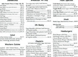 Evelyn's Cafe & Bistro menu