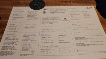 Chop Steakhouse & Bar menu