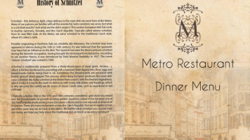 Metro Restaurant menu