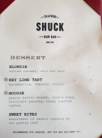 Shuck Seafood Raw Bar menu