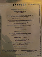 Barroco menu