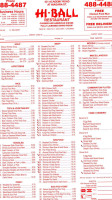 Hi-Ball Restaurant menu