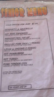 Big Top Restaurant menu