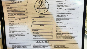 White Lily Diner menu