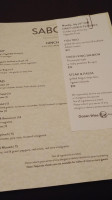 Sabor Divino menu