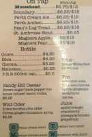 Sandy Hill Lounge & Grill menu