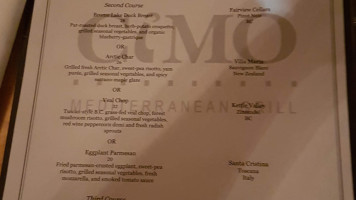 Cimo Mediterranean Grill menu