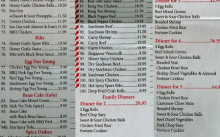 Komodo Chinese Restaurant menu