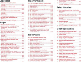 Mi Hong Restaurant menu