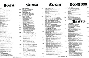 Oishii Sushi Bento menu