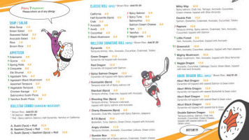 Rollstar Sushi menu
