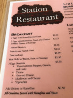 Station Restaurant menu