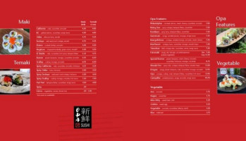 Opa Sushi menu
