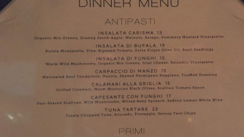Carisma menu