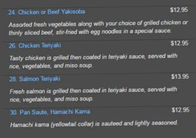 Sushi Kimu menu