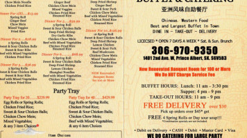 Taste Of Asia Buffet menu