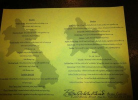 Boun's Restaurant menu