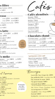 Shad Cafe menu