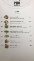 Pho Kingston menu