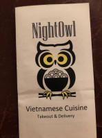 Night Owl Vietnamese Cuisine menu