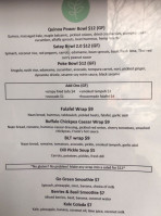 Sprout Plant Based Eatery menu