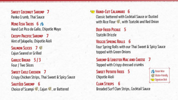 Joey's Seafood Restaurants Worobetz menu