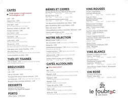 Le Foubrac menu