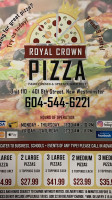 Royal Crown Pizza menu