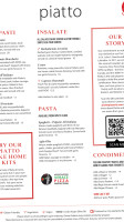 Piatto Pizzeria +enoteca menu