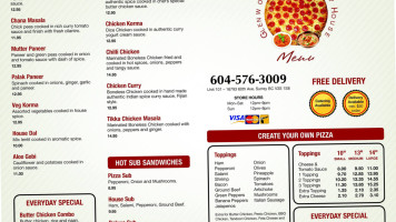 Fresh Roundtable Pizza & Curry House Ltd menu