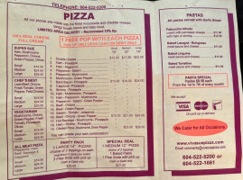 Viva Sue Pizza menu
