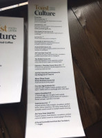Toast Culture Food Drink menu