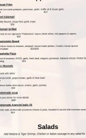 Fanzorelli's Restaurant & Wine Bar menu