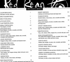 Soleilki Asian Buffet menu
