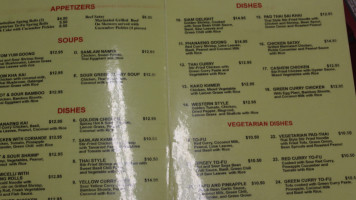 Pat's menu