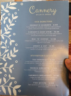 The Cannery Cafe menu