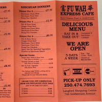Fu Wah Express Chinese Foods menu
