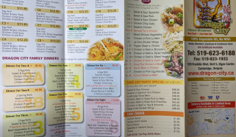 Dragon City Chinese menu