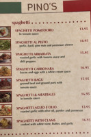 Pino's Authentic Italian Cuisine menu