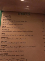 Bar Henrietta menu