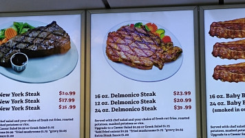 Master Steaks menu