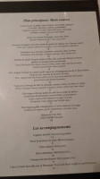 Restaurant Le Gourmand menu