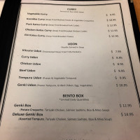 Hi Genki Japanese Restaurant menu