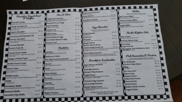Maggie's Diner menu