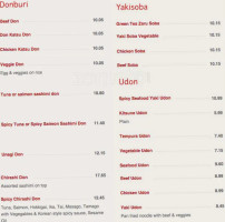 Sushi Oyama menu