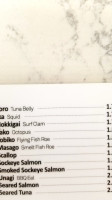 Sashimi Sushi Express menu