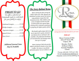 Roma Catering Services Romano's food